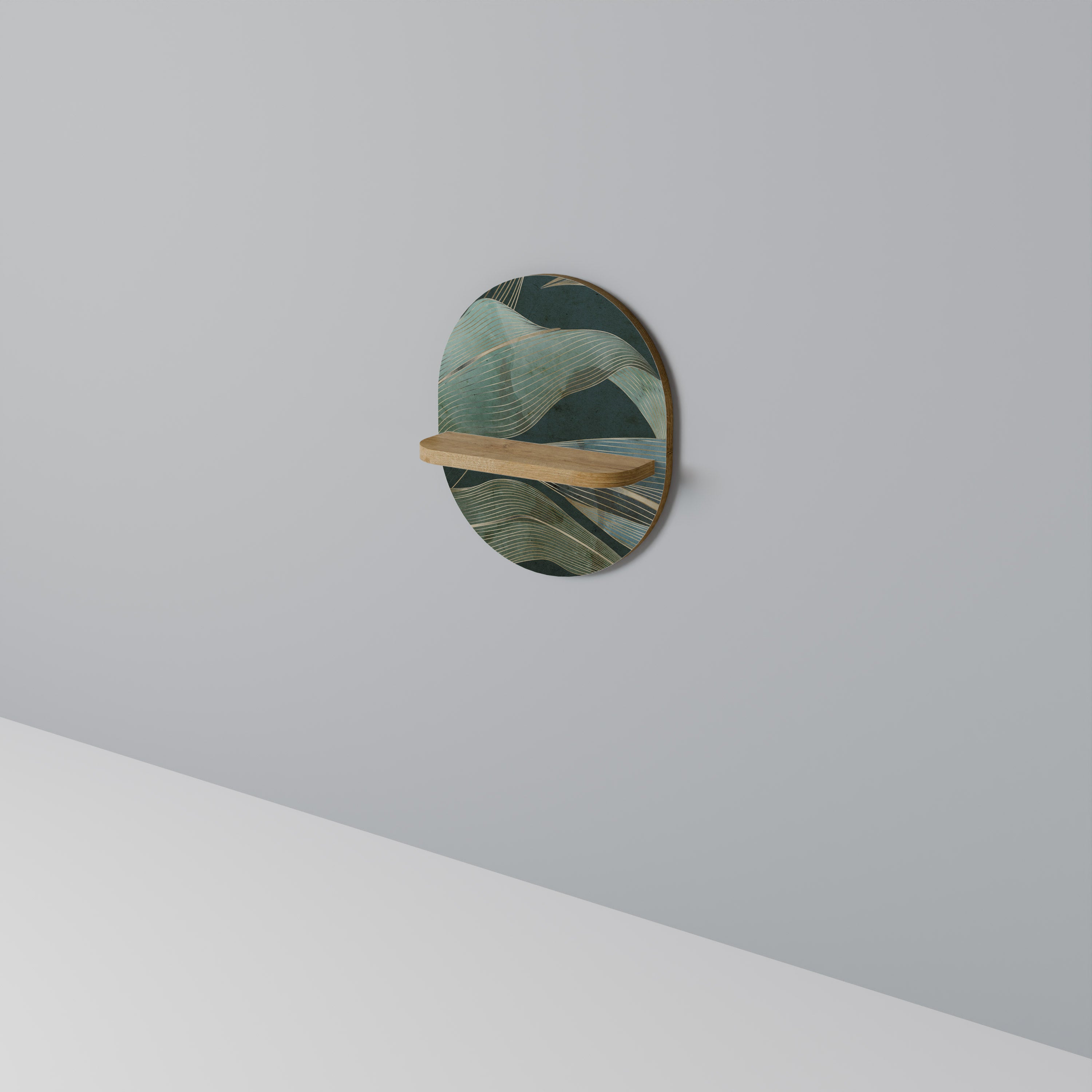ROYAL GREEN Oval Art Hylla I Ekeffekt