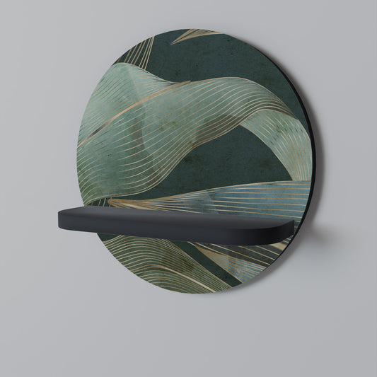 ROYAL GREEN rund konsthylla i svart finish