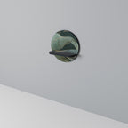 ROYAL GREEN Round Art Shelf In Black Finish