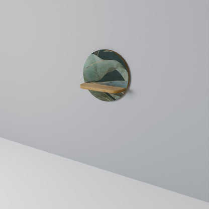 ROYAL GREEN Rund konsthylla i ekeffekt