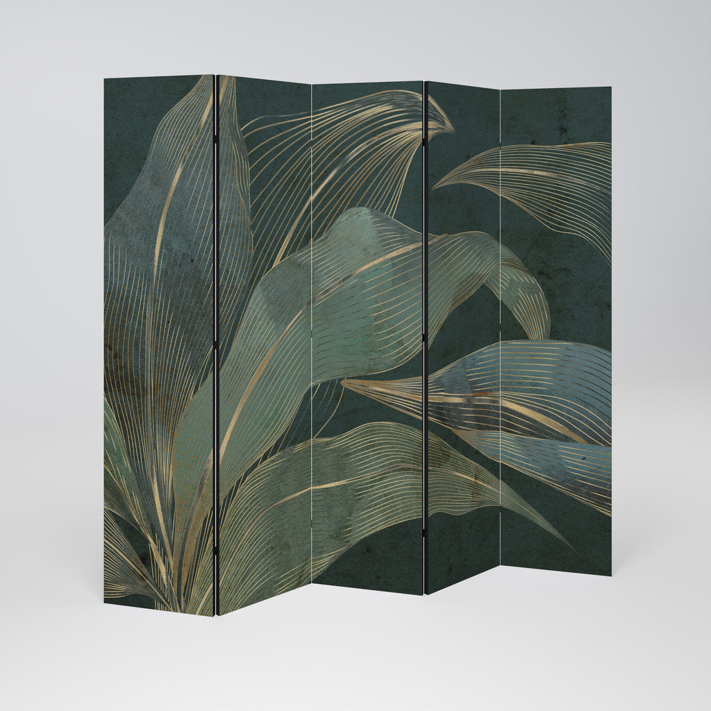 ROYAL GREEN Dekorativ rumsavdelare – 5 paneler