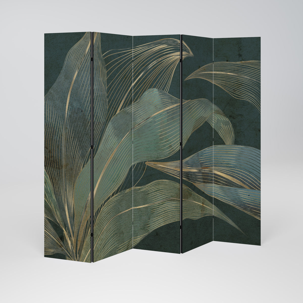 ROYAL GREEN Dekorativ rumsavdelare – 5 paneler