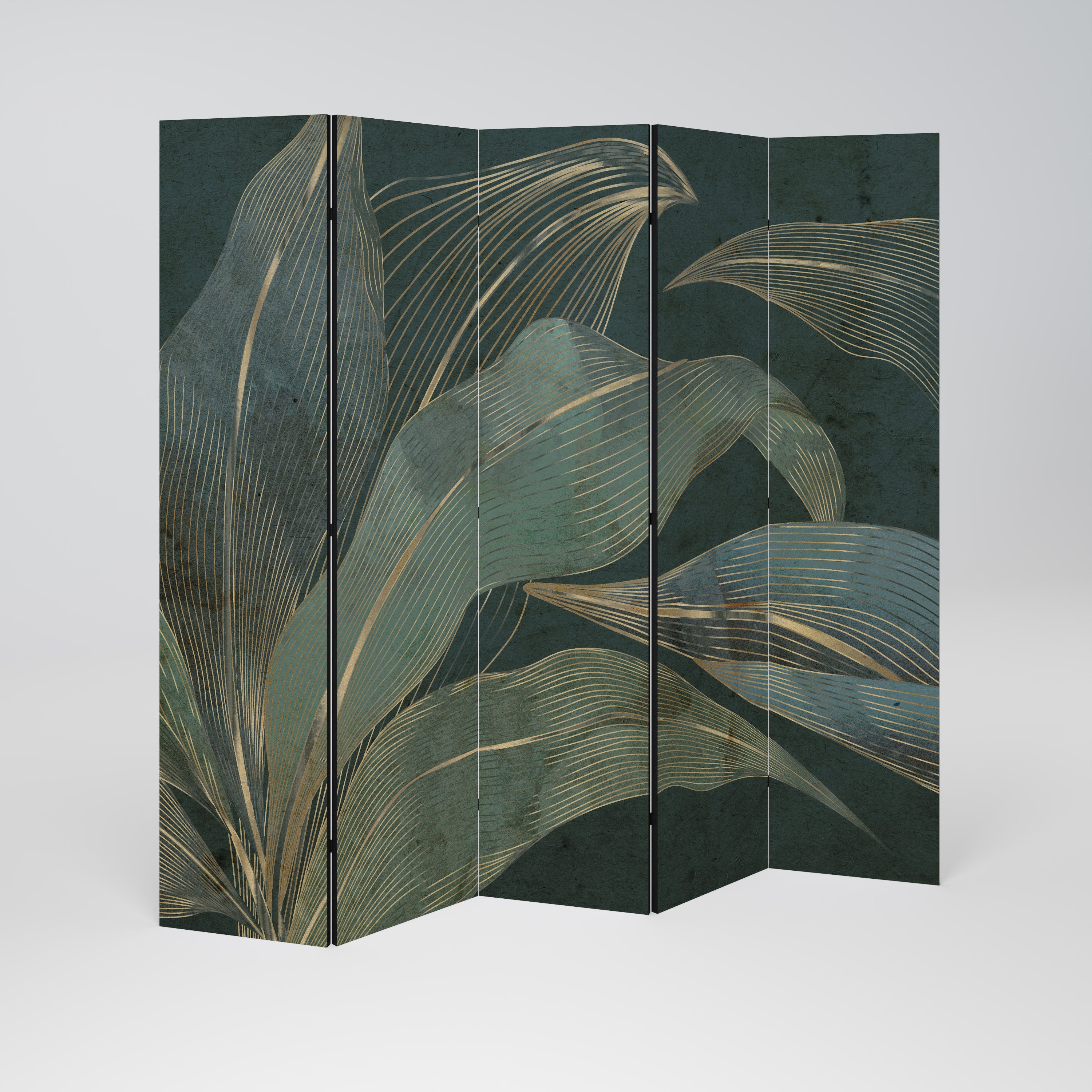 ROYAL GREEN Dekorativ rumsavdelare – 5 paneler