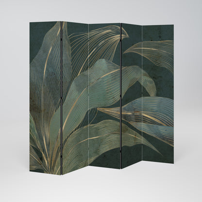 ROYAL GREEN Dekorativ rumsavdelare – 5 paneler