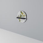 ELEGANT BOTANIK Oval konsthylla i svart finish