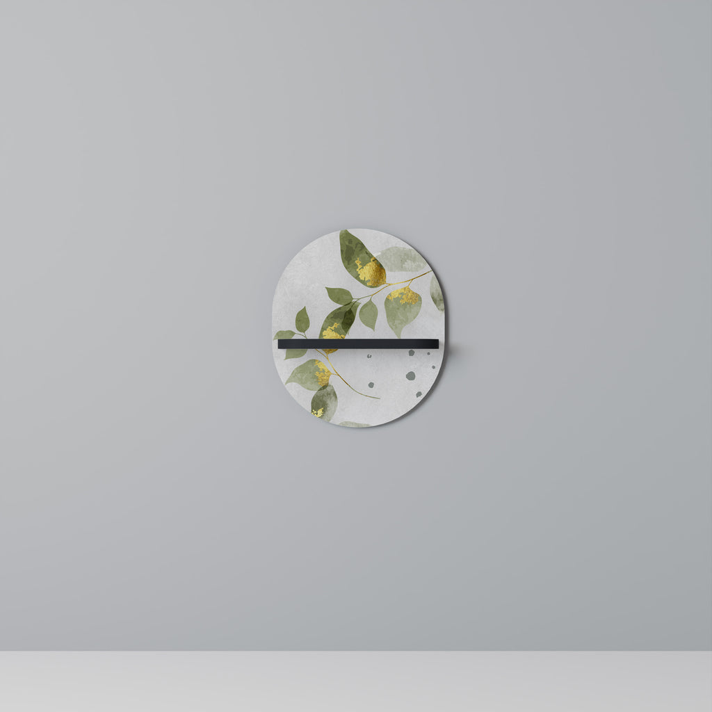 ELEGANT BOTANIK Oval konsthylla i svart finish