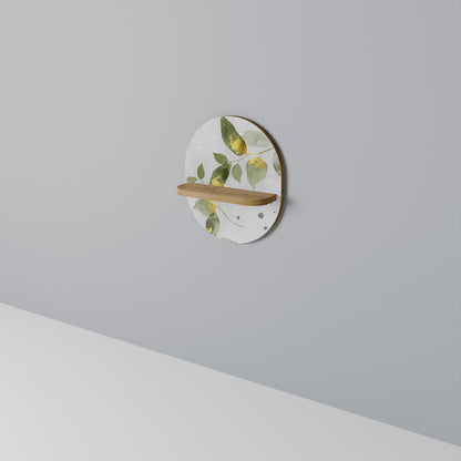 ELEGANT BOTANIK Oval konsthylla i ekeffekt