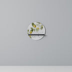 ELEGANT BOTANICS Round Art Shelf In Black Finish