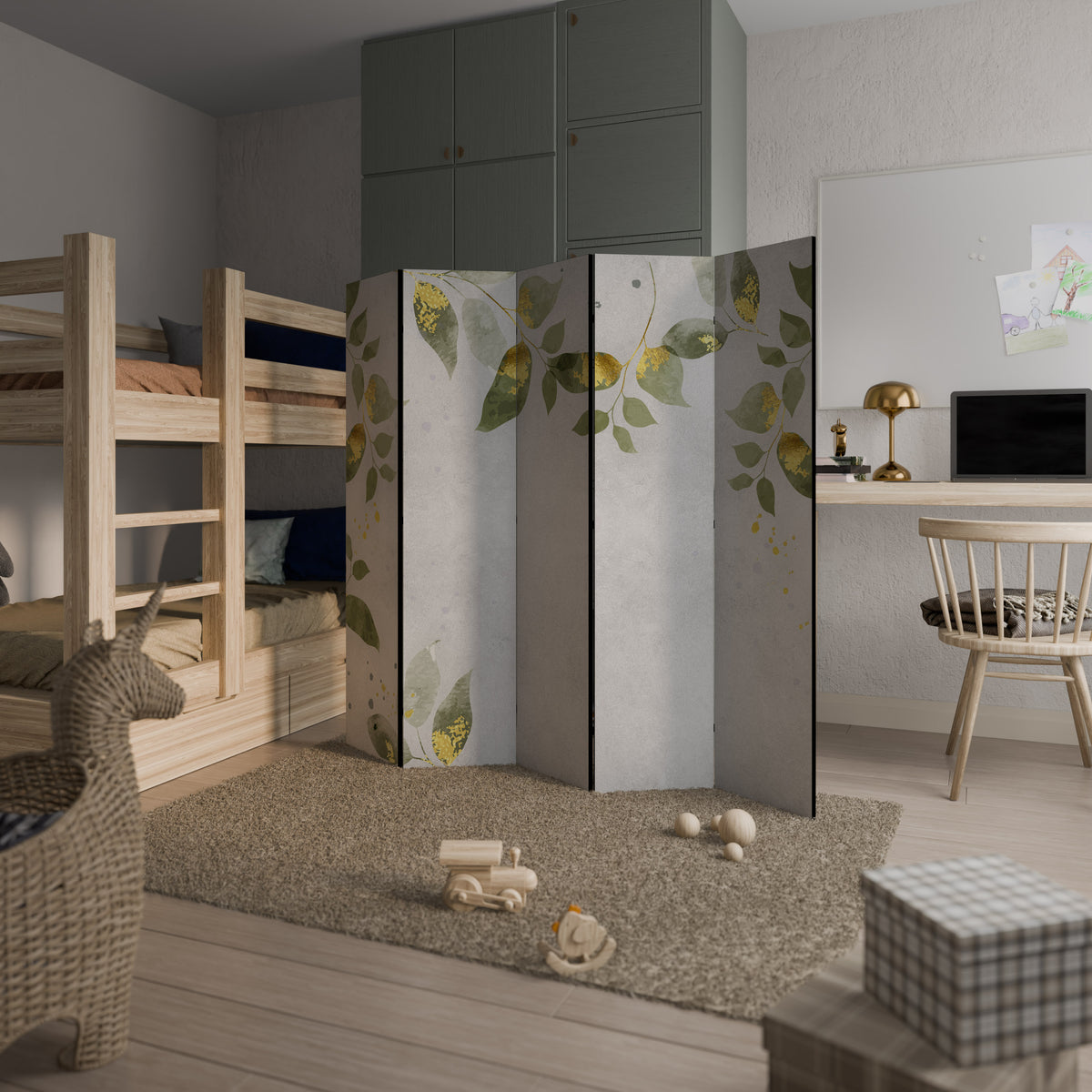 ELEGANT BOTANICS Dekorativ rumsavdelare – 5 paneler