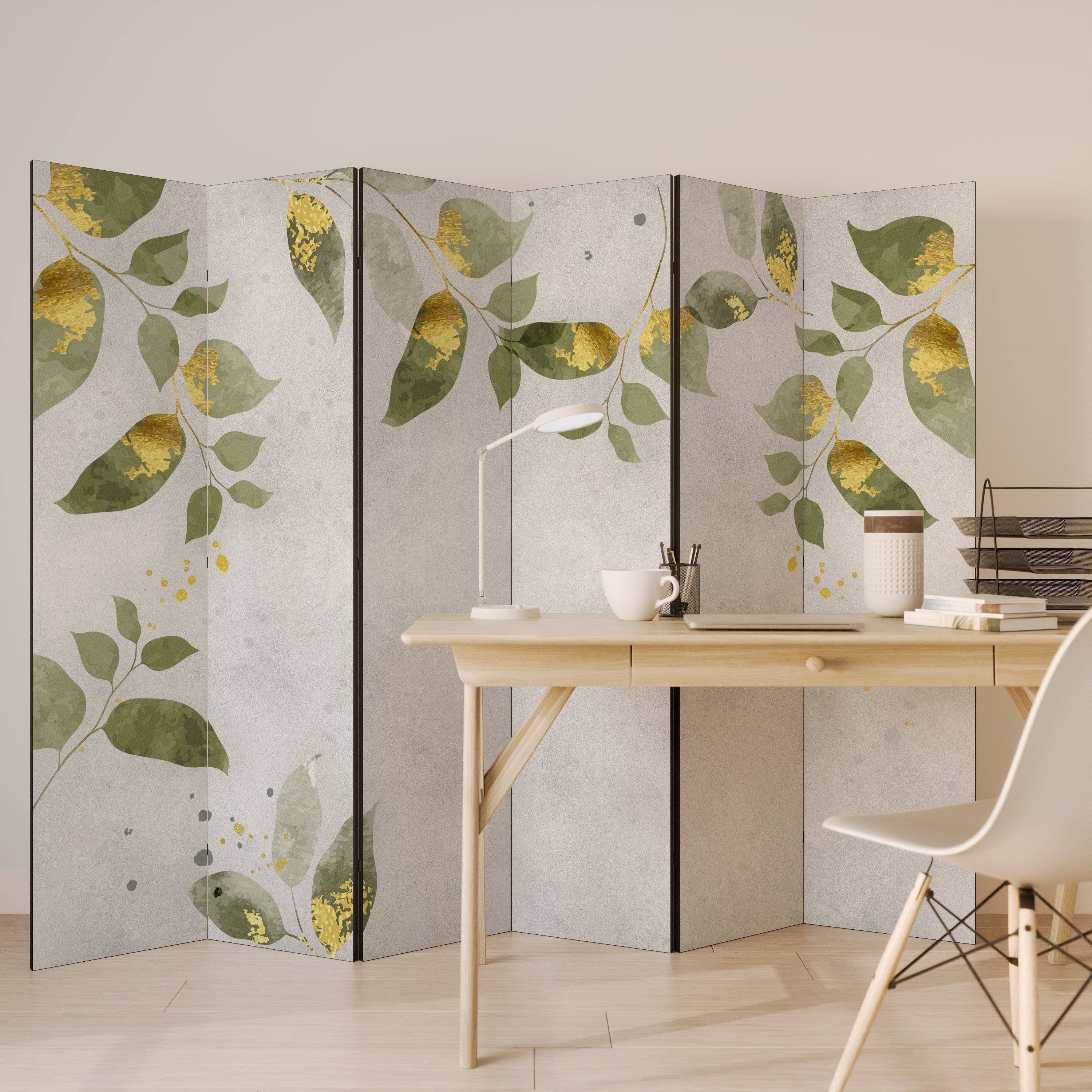 ELEGANT BOTANICS Dekorativ rumsavdelare med 6 paneler
