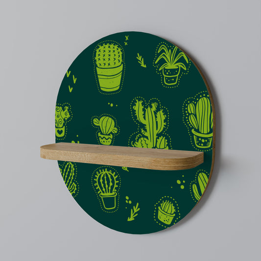 DESERT GREEN Oval Art Hylla I Ekeffekt