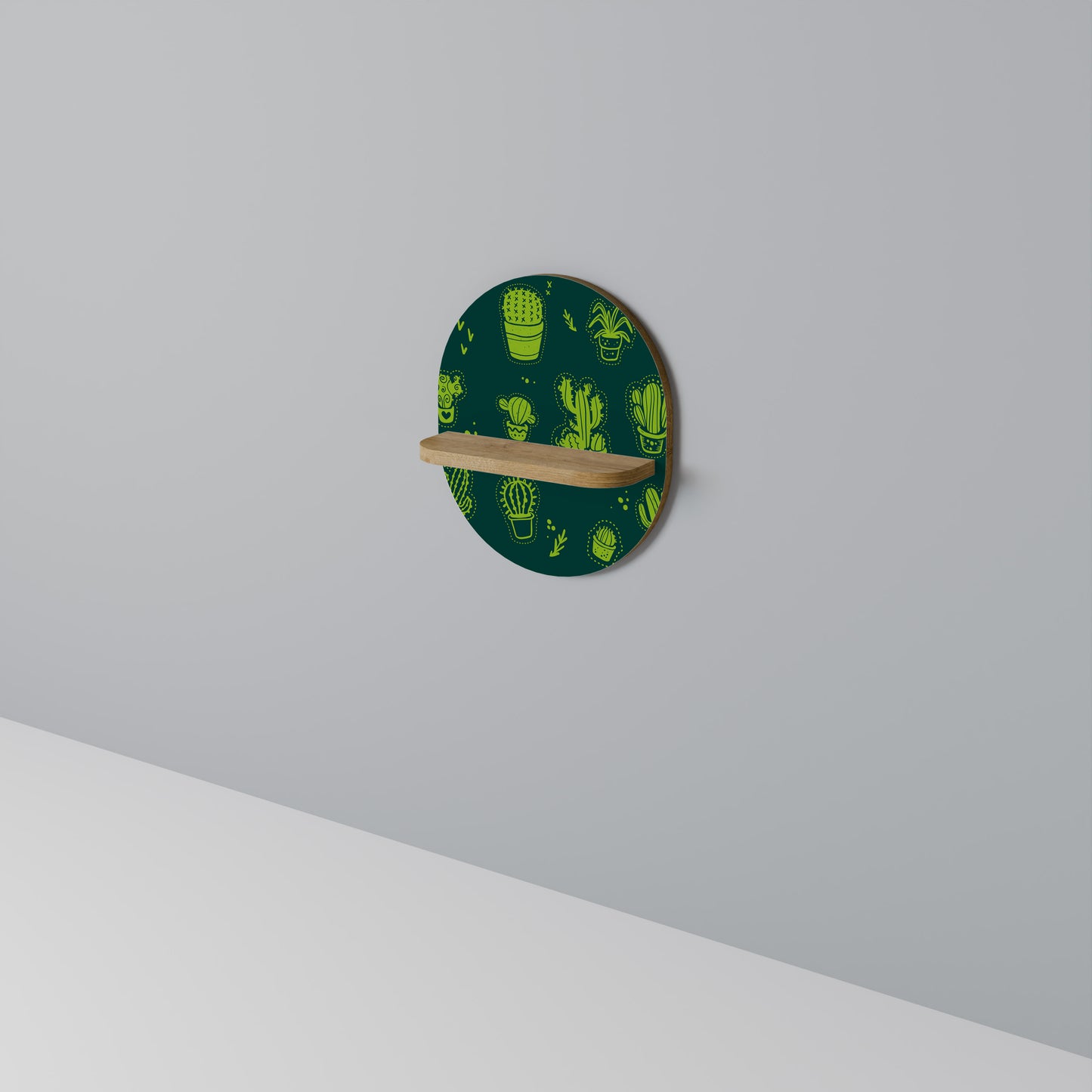 DESERT GREEN Oval Art Hylla I Ekeffekt