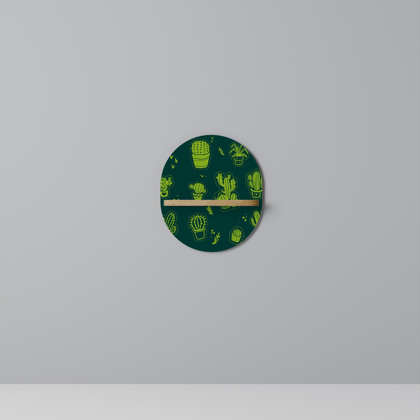 DESERT GREEN Oval Art Hylla I Ekeffekt