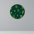 DESERT GREEN Round Wall Art