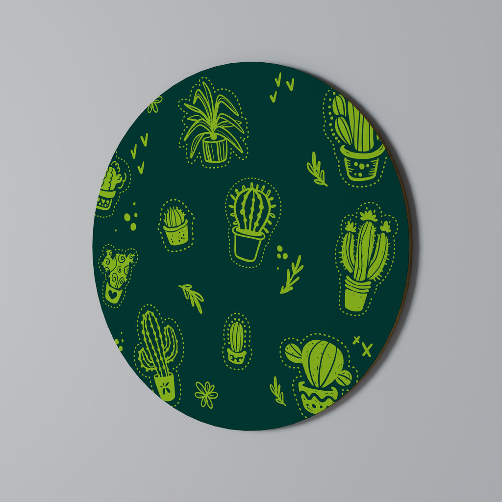 ÖKENGRÖN Rund Väggkonst