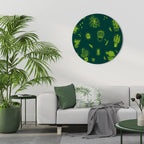 DESERT GREEN Round Wall Art