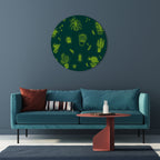 DESERT GREEN Round Wall Art