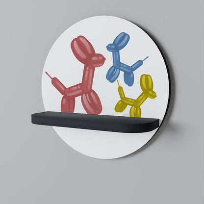 CHILDHOOD MEMORY Rund konsthylla i svart finish