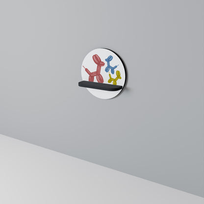 CHILDHOOD MEMORY Rund konsthylla i svart finish