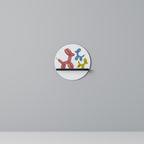 CHILDHOOD MEMORY Round Art Shelf In Black Finish