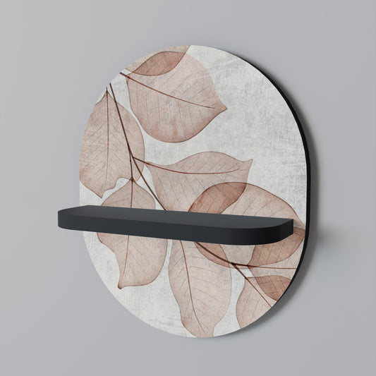 HÖST FRAGILITY Oval konsthylla i svart finish