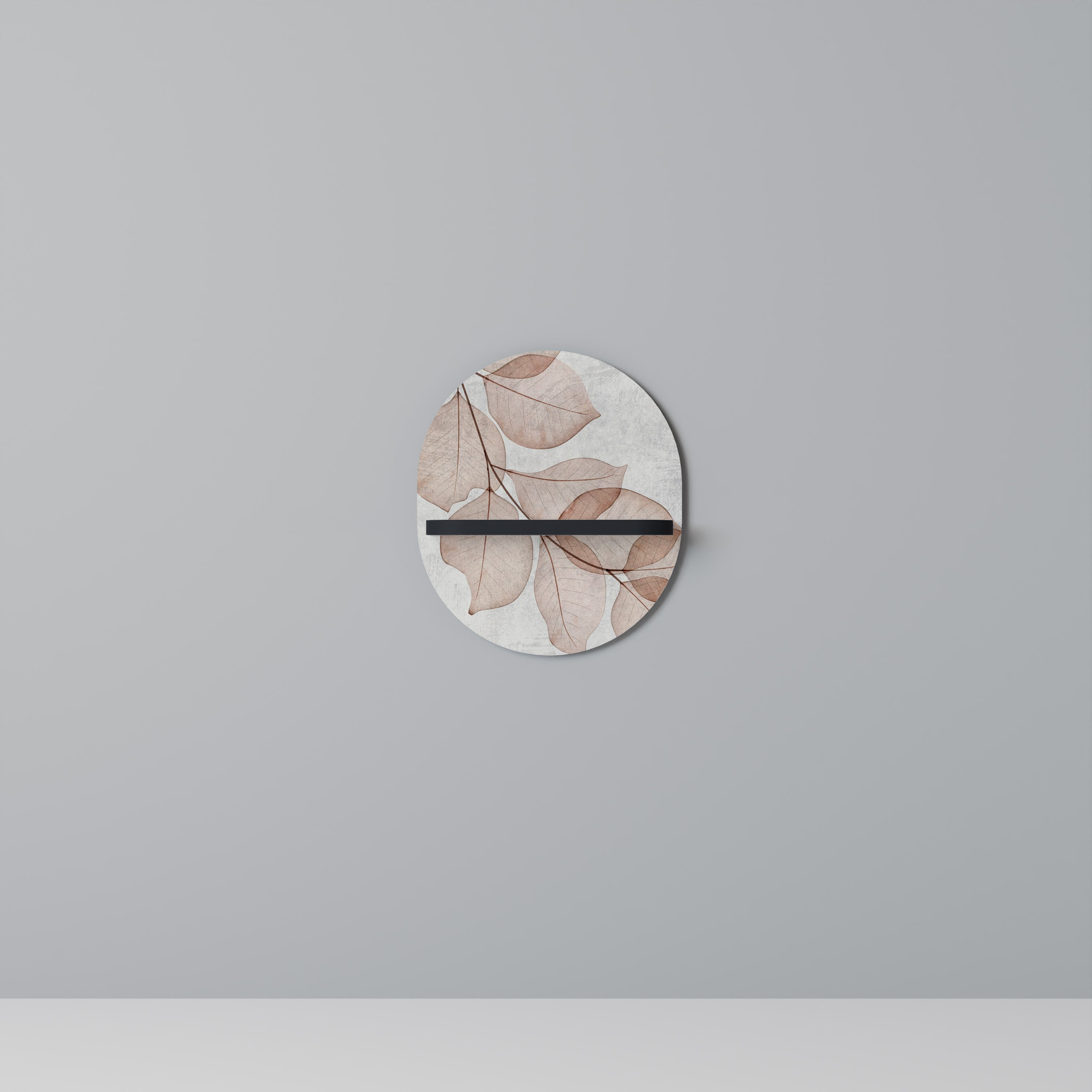 HÖST FRAGILITY Oval konsthylla i svart finish