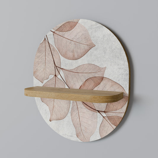 HÖST FRAGILITY Oval konsthylla i ekeffekt