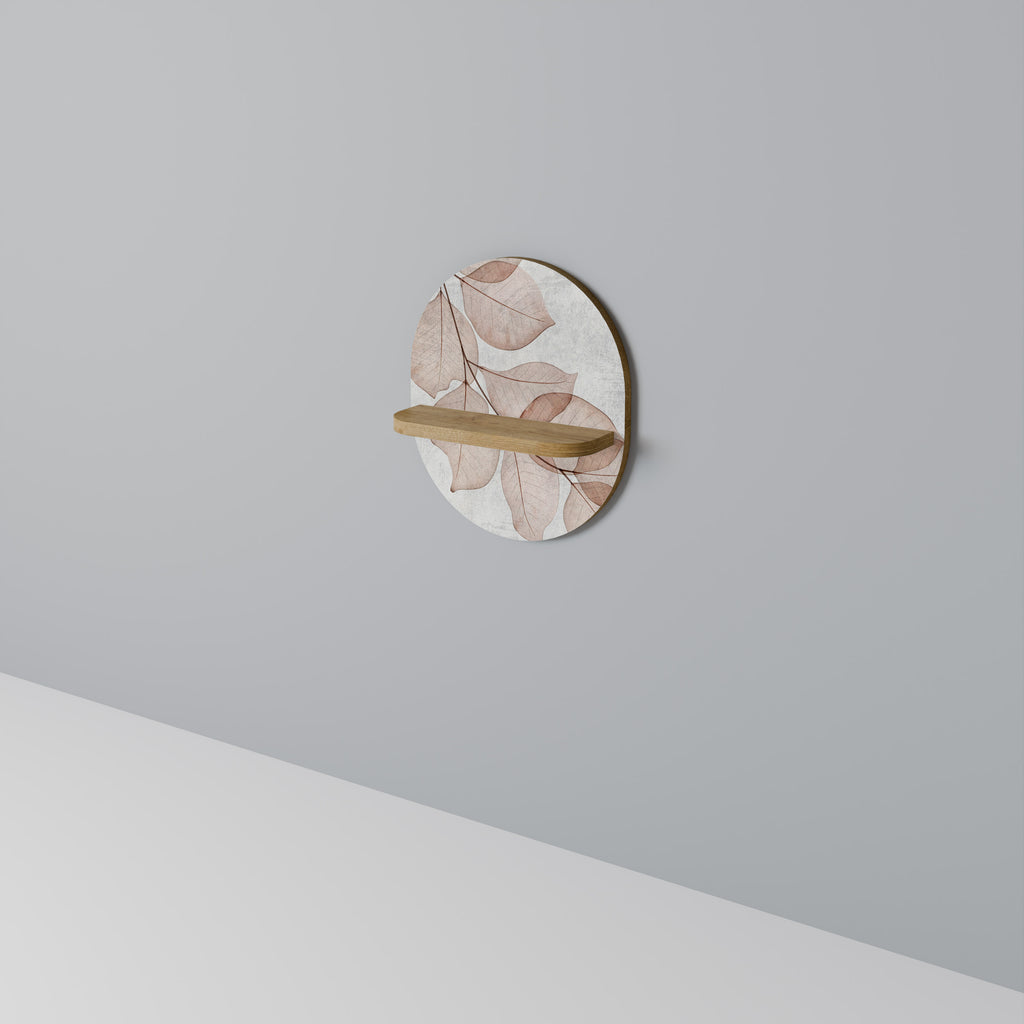 HÖST FRAGILITY Oval konsthylla i ekeffekt