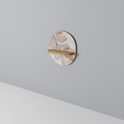 HÖST FRAGILITY Oval konsthylla i ekeffekt