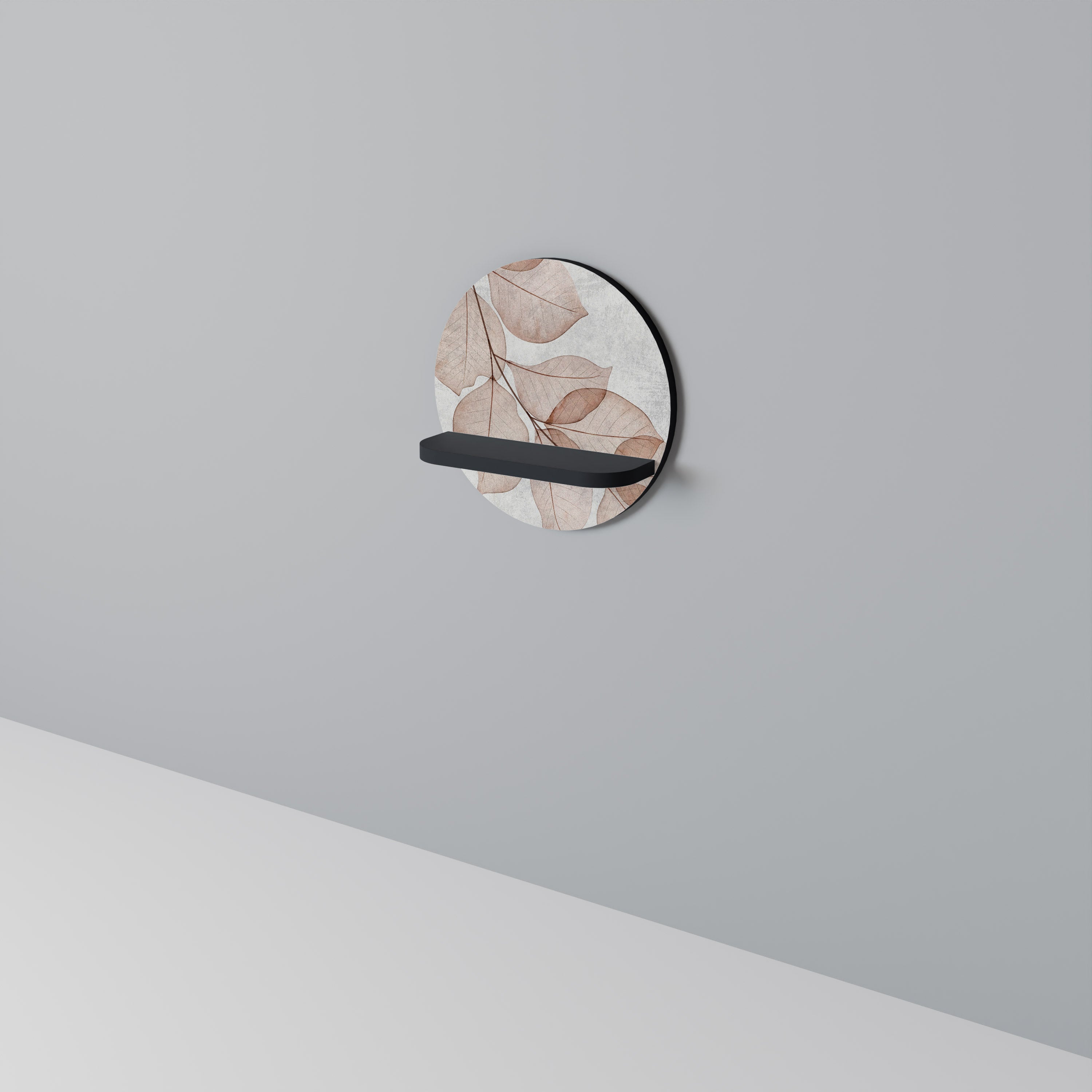 HÖST FRAGILITY Rund konsthylla i svart finish
