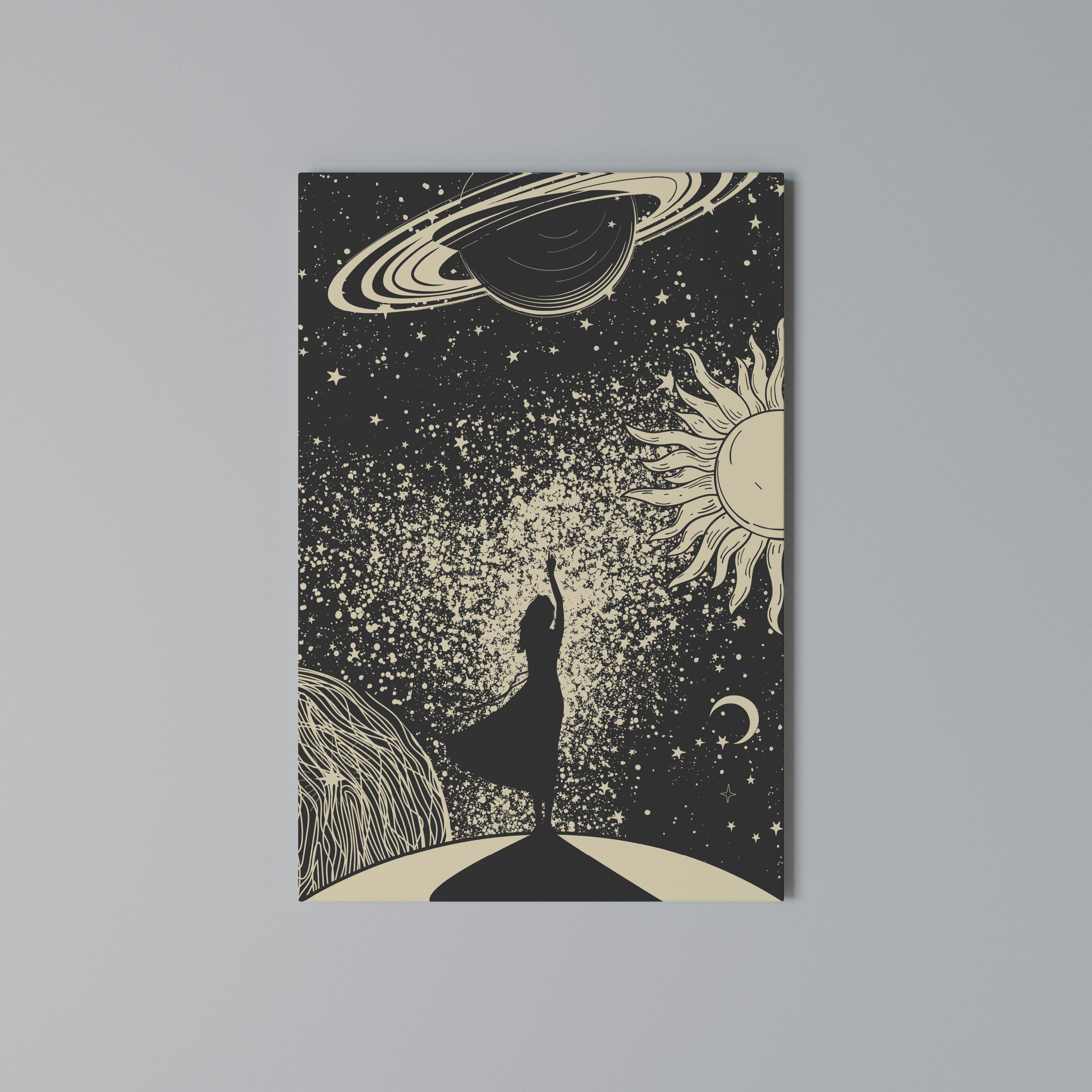 MYSTIC UNIVERSE Vertical Canvas Print