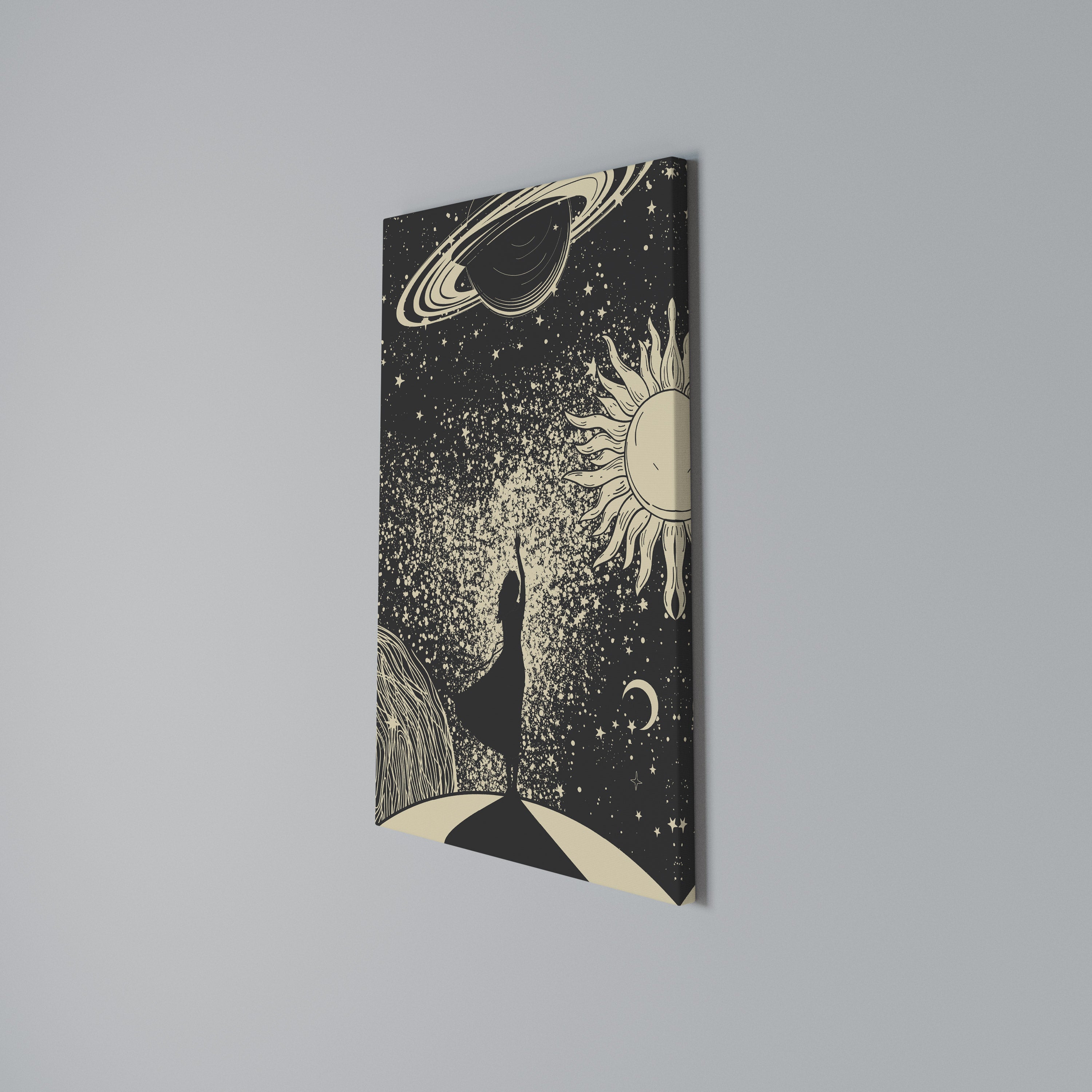 MYSTIC UNIVERSE Vertical Canvas Print