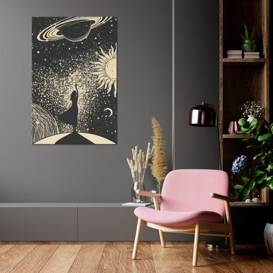 MYSTIC UNIVERSE Vertical Canvas Print