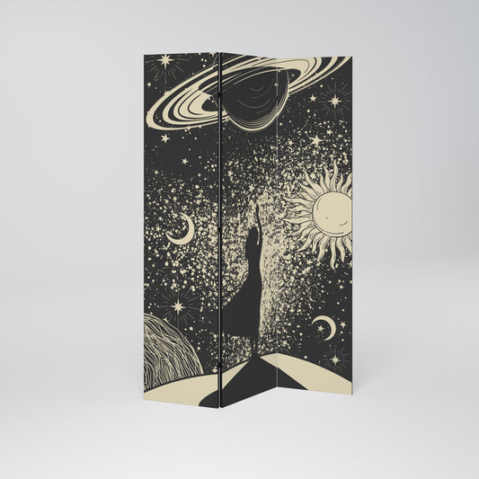 MYSTIC UNIVERSE Dekorativ rumsavdelare med 3 paneler