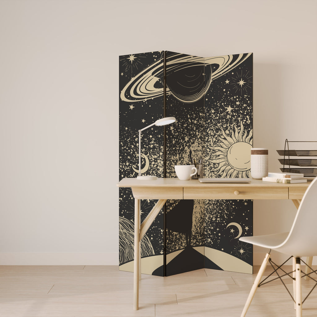 MYSTIC UNIVERSE Dekorativ rumsavdelare med 3 paneler