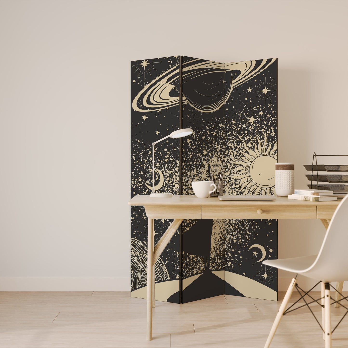 MYSTIC UNIVERSE Dekorativ rumsavdelare med 3 paneler