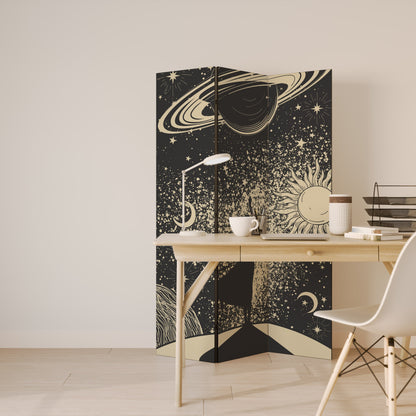 MYSTIC UNIVERSE Dekorativ rumsavdelare med 3 paneler