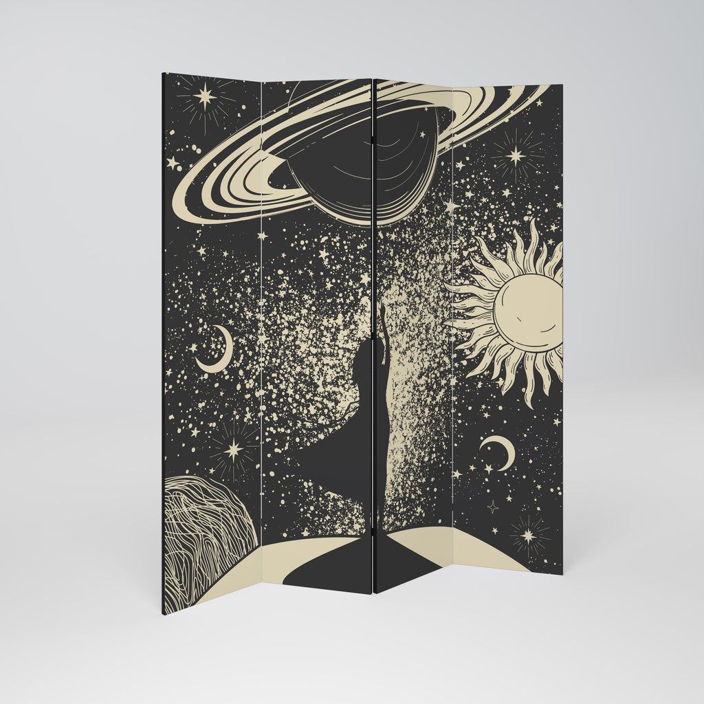 MYSTIC UNIVERSE Dekorativ rumsavdelare med 4 paneler