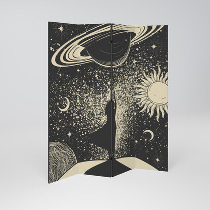 MYSTIC UNIVERSE Dekorativ rumsavdelare med 4 paneler
