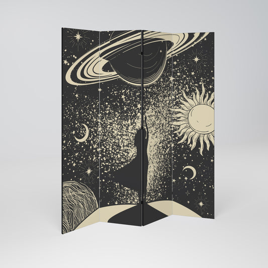 MYSTIC UNIVERSE Dekorativ rumsavdelare med 4 paneler