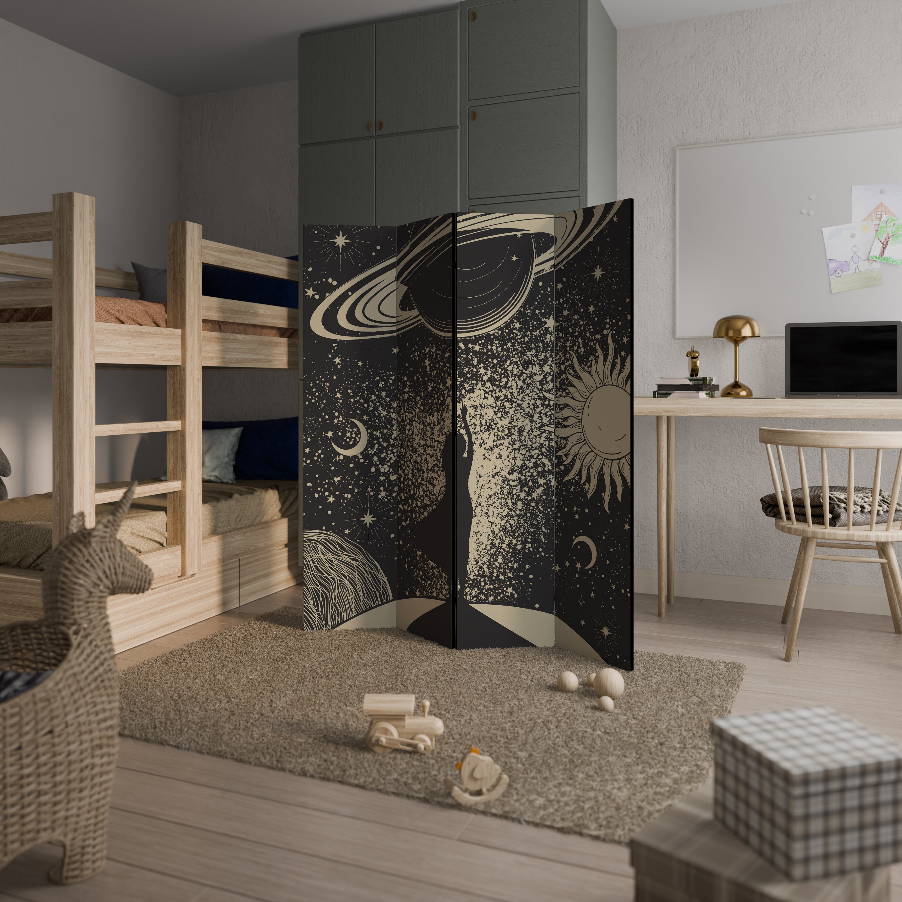 MYSTIC UNIVERSE Rumsavdelare 4 paneler
