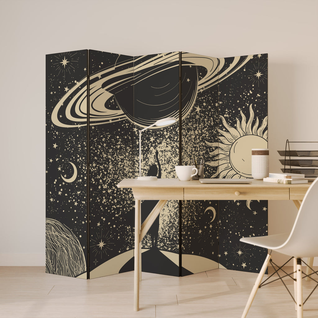 MYSTIC UNIVERSE Dekorativ rumsavdelare med 5 paneler