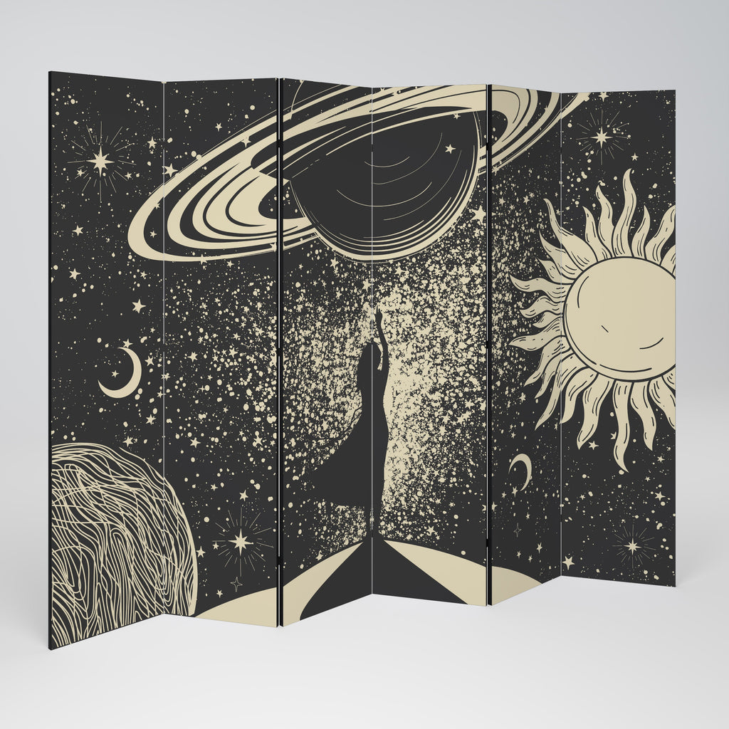 MYSTIC UNIVERSE Dekorativ rumsavdelare med 6 paneler