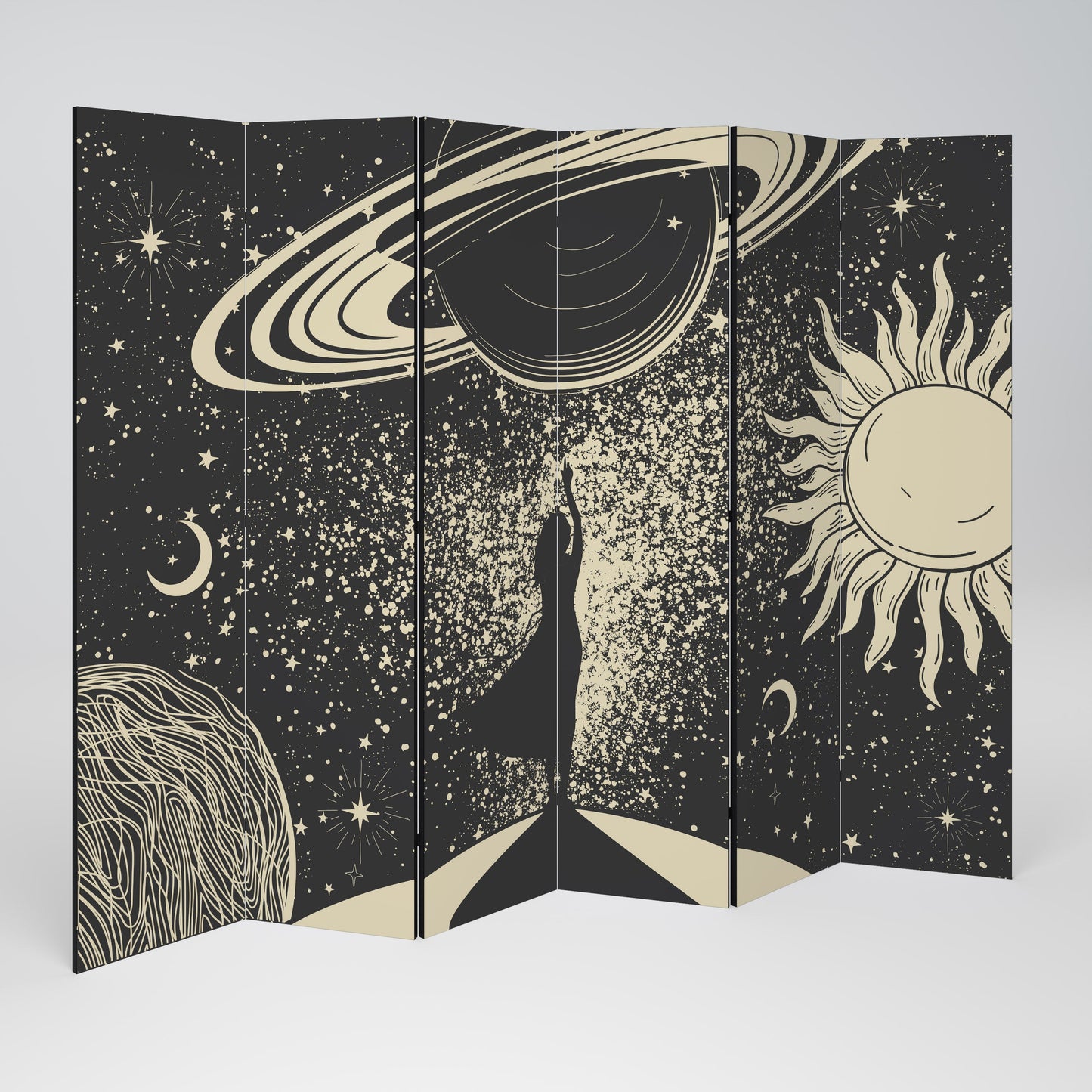 MYSTIC UNIVERSE Decorative 6-Panel Room Divider