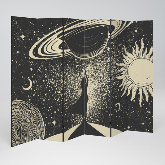 MYSTIC UNIVERSE Decorative 6-Panel Room Divider