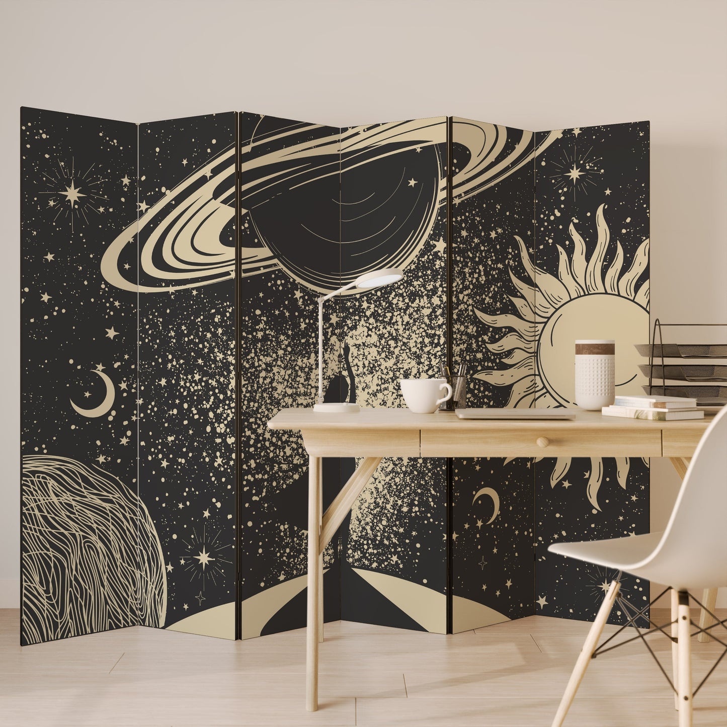 MYSTIC UNIVERSE Decorative 6-Panel Room Divider