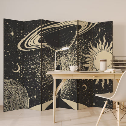MYSTIC UNIVERSE Decorative 6-Panel Room Divider
