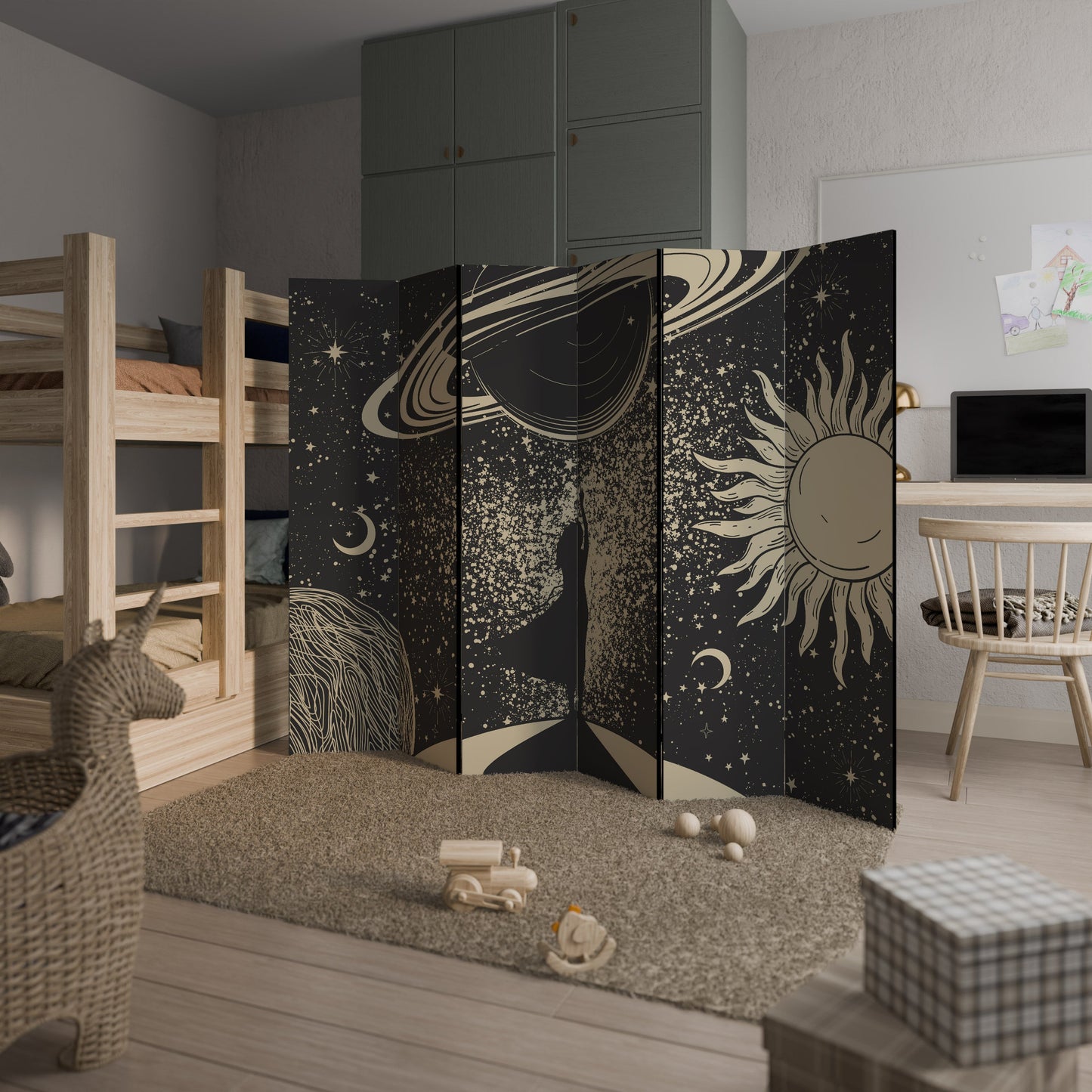 MYSTIC UNIVERSE Decorative 6-Panel Room Divider