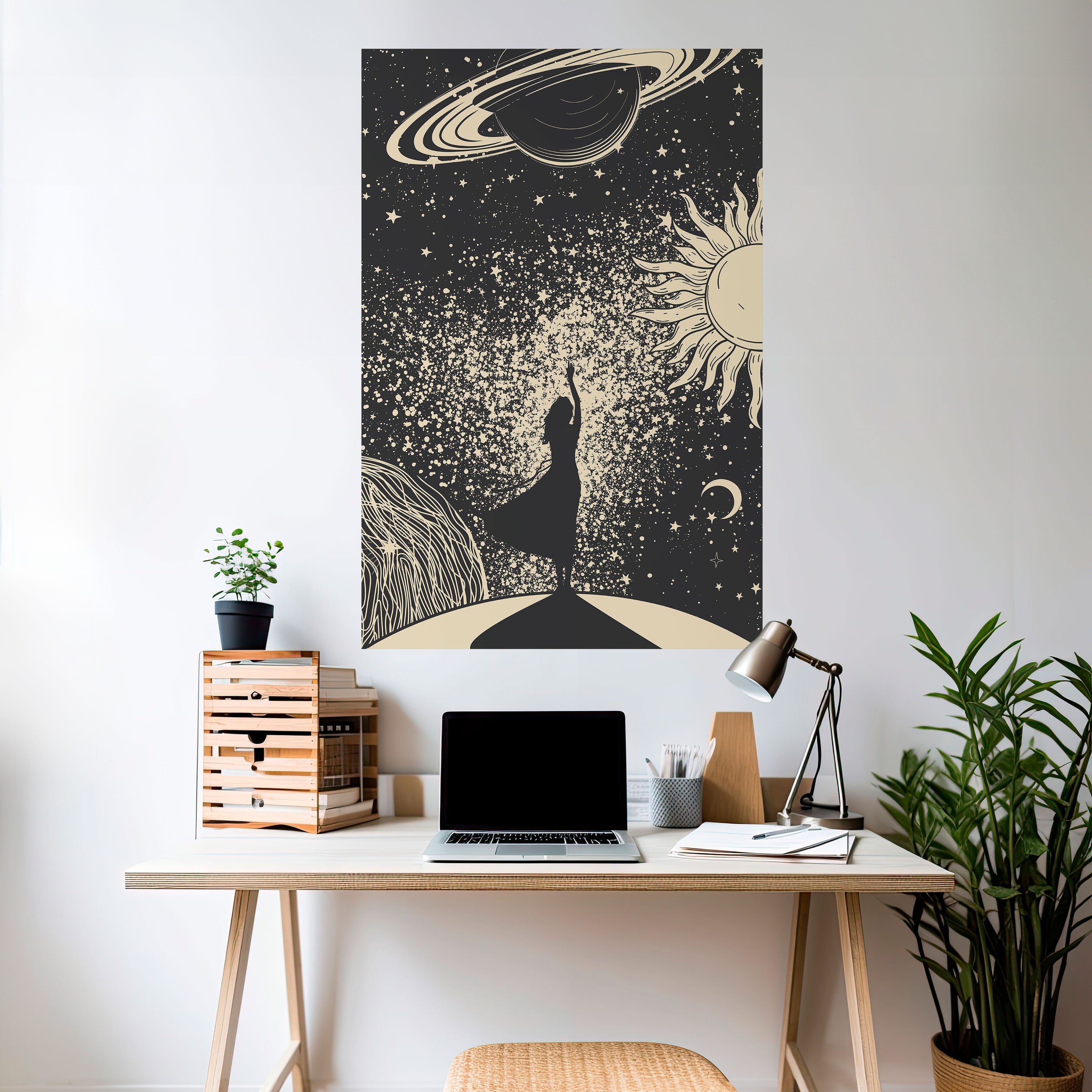MYSTIC UNIVERSE vertikal poster med självhäftande text