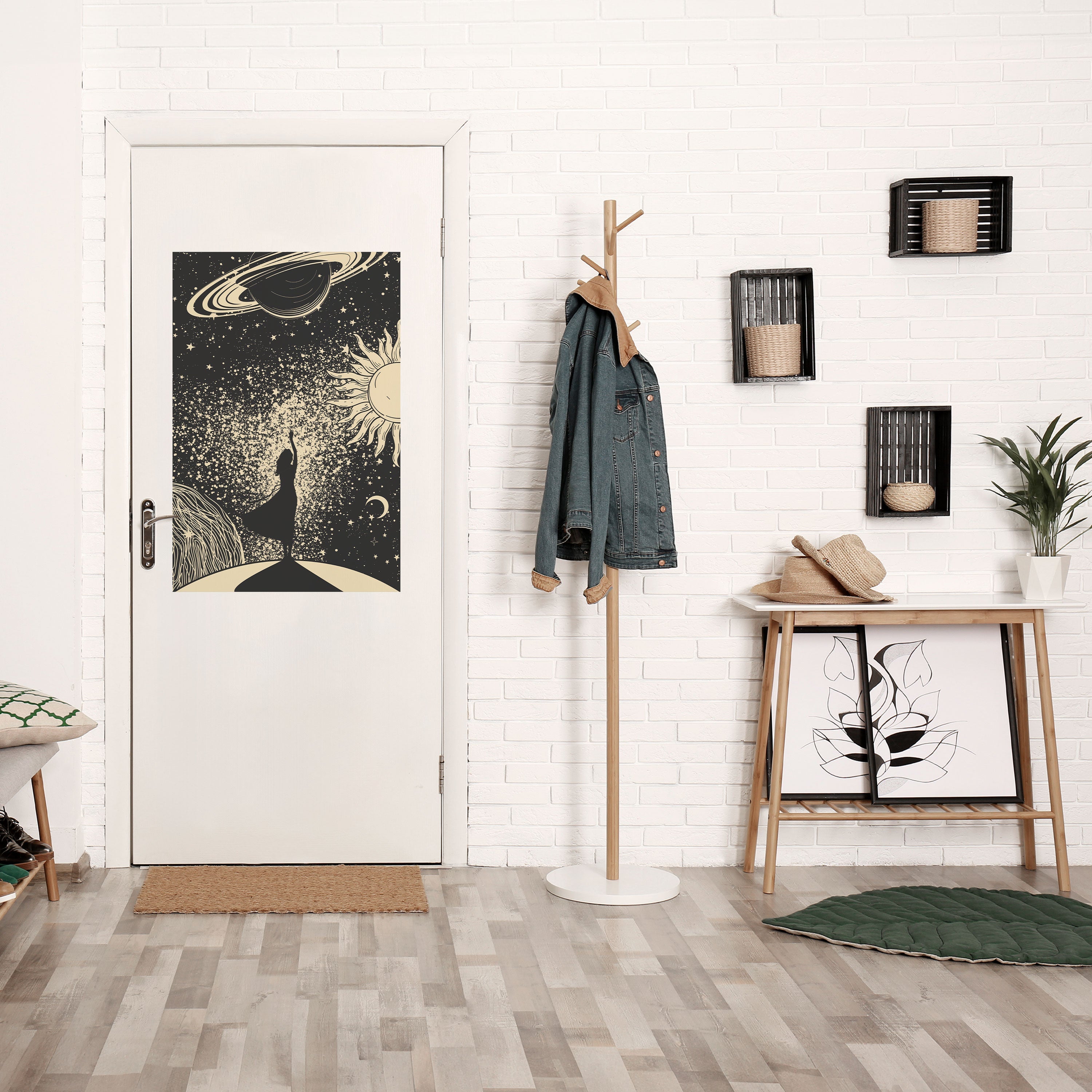 MYSTIC UNIVERSE vertikal poster med självhäftande text